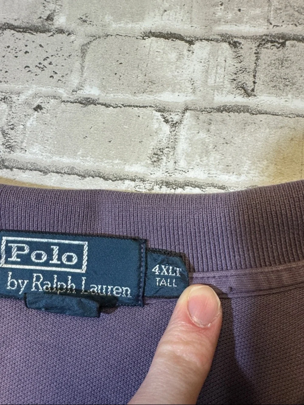 Polo Ralph Lauren mens 4XLT Tall purple solid pique cotton polo shirt EUC